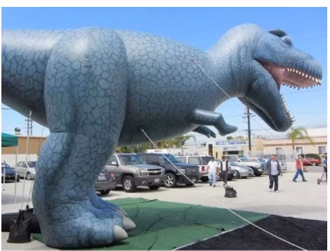 2023 New 25&prime;x50&prime; Giant Inflatable Realistic Triceratops Dinosaur (front view)